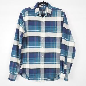 J. Crew Factory Flannel Plaid Button Down M